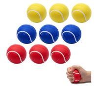 DNTHYRIN 9PCS Foam Balls, Foam Tennis Balls, Soft Balls for Play and Training Sessions, Indoor Outdoor Recreational, Set of Three Colours Yellow Blue Red, 4 cm Diameter