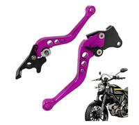 DNTODEVB Clutch and Brake Lever Set 2pcs Motorcycle Handlebar Aluminum Alloy Motorbike Handles Rust-Proof Adjustable Handle Clutch Levers Brakes