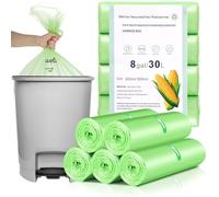 Dntorx 5 Rolls 30L Bin Bags Heavy-Duty, 100 Counts Bin Liners Food Waste Bag Strong Rubbish Bags Garbage Bags for Kitchen Countertop Bathroom Bin Garden Waste Office(60 x 65cm 30L)