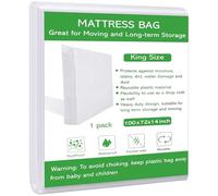 Dntorx King Size Mattress Bag for Moving and Storage, Waterproof Plastic Mattress Protector 2.76 Mil Heavy Duty Mattress Cover for Moving King Size - 255 X 180 X 35cm