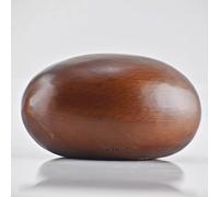 DnU Avenue Elegant & Unique Brown Wooden Oval Cremation Urn, 5x3x2 Inches, Keepsake for Human & Pet Ashes, Handcrafted, Oval Shaped, Memorial Urn