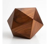 DnU Avenue Handmade Rosewood Cremation Urn for Human Ashes, Decorative Geometric Shape Funeral Urns for Adults, Burial/Funeral, Memorial Keepsake, Upto 200 Cu/In (Without Engraving, Large 8x8x8 Inch)