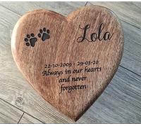 DnU Avenue Personalized Engraving Wooden Cremation Urn Heart Shape, Handmade Keepsake for Ashes, Biodegradable Burial/Funeral Urns for Pet Ashes & Human Ashes, Large- 8x7x2 Inches, 45 Cu/in