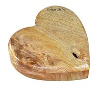 DnU Avenue Personalized Engraving Wooden Cremation Urn Heart Shape, Handmade Keepsake for Ashes, Biodegradable Burial/Funeral Urns for Pet & Human Ashes (Medium: 6.50x6x2 Inches) (Capacity: 27 Cu/in)