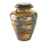 DnU Avenue Solid Wood Hand Turned Wooden Urns for Human Ashes Male/Female, Cremation Urns for Men/Women Decorative Urns for Ashes, Large Funeral Urns for Adults up to 250 Cu/in (X-Large: 8x8x11)