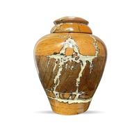 DnU Avenue Wood Hand Turned Wooden Urns for Human Ashes Adult Male/Female - Cremation Urns for Men/Women Decorative Urns for Ashes - Small Funeral Urns for Adults Up to 15 Cu/In (Small: 4x4x5")