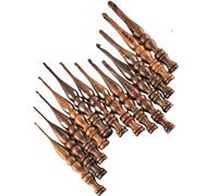 DnU Avenue Wooden Ergonomic Crochet Hooks Set of 13 Hooks, Size 3.5 MM to 12 MM Handmade Crochet Hooks for Arthritic Hands Sustainable, Lightweight & Easy Grip Crochet Tools Sheesham Wood (Set of 13)