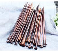 DnU Avenue Yarn Knitting Needles Rosewood & Maple Crafted for Arthritic Hands, Superior Quality, Wood Needles, Buffed Wax Finish, Soft Grip, Stitching Accessories, Brown (Rosewood D1, Set of 13)