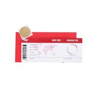 DNVB SHOP Scratch Card Reveal - Pack of Personalised Scratch Card with Fake Boarding Pass, Envelop & Scratch Sticker, Surprise Reveal Golden Ticket Scratch Off Boarding Pass, (RED)