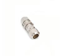 DNVGJUP Lfang-Brass Hose Fitting Straight Push Brass Oil Pipe Fitting 4 6 8 10 12 14 16mm OD Tube Compression Ferrule Tube Compression Fitting Connector, good wear resistance(OD tube 8mm)
