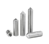 DNVGJUP Lfang-Socket Cap Screws M2 M2.5 M3 M4 M5 M6 304 Stainless Steel Set Screw Hex Hexagon Socket Set Screw Cone Point Grub Screw, Durable and Corrosion Resistant(16mm,M3 100pcs)