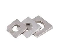 DNVGJUP Lfang-Washers M6-M20 304 Stainless Steel Square Taper Washers For Slot Section, Corrosion and rust resistance(M6 (5Pcs))