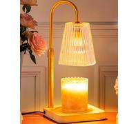 DNWTJTK Candle Warmer Lamp with Timer 2 Bulbs for Melt jar Scented Candles,Dimmable Candle Warming Lamp Electric Wax Melter Light for Home Room Decor Adjustable Height