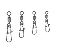 Dnyta 120 Pcs Speed Clips for Fishing Lures, Enhanced Fishing Snap Swivels Pins, Rolling Ball Bearing Barrel Swivel Freshwater (7Lb-104Lb)