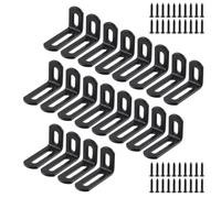 Dnyta 20 Pack Shelf Bracket, 2"x1.2" Adjustable L Right Angle Brackets with 2 Slots Holes 90 Degree Corner Bracket Heavy Duty for Shelves for Furniture Cabinet Drawer (Thickened)