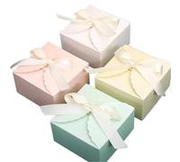 Dnyucen Box For Gift 50 Pcs Gift Box Rabbit Easter Eggs Candy Boxes DIY House Packing Biscuit Bags Happy Party Decoration(Kraft)