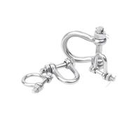 Dnyucen Clevis Shackle 2PCS M12M14 304 Stainless Steel D-Type Shackle Antirust D-Shackles and U-Type Bow Shackles(M14,Dee Shackle)