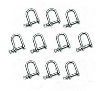 Dnyucen Clevis Shackle 3PCS M12 Bow Shape Shackle and D- Shackles for Chains Wirerope Lifting Outdoor Camping Survival Rope Bracelets, Towing Rigging(D-Shackle-)