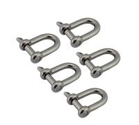 Dnyucen Clevis Shackle 8PCS D-Shackle with Screw Pin 304 Stainless Steel Heavy Duty 4mm 6mm 8mm 10mm for Chains Wirerope Lifting Camping(4mm)