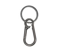 Dnyucen Key Chain Rings 20pcs Metal Blank Keyring Keychain Split Rings Keyfob Key Lobster Clasp Pendant Chains Keychains(Black)