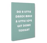 Do A Little Dance Typography Teal Blue Canvas Print | Gallery Wrapped 30mm Frame Wall Art | 20x14 inches | Ready to Hang | Modern Typography Picture | Living Room Bedroom Lounge Office