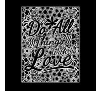 do All Things with Love Quote Inspirational Quote Design Wall Decals Paster Paper 52x67.9cm Do not Damage The Wall Surface White