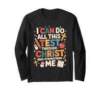 Do All This Test God Christian Student School Test Day Long Sleeve T-Shirt
