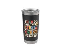 Do All This Test God Christian Student School Test Day Stainless Steel Insulated Tumbler