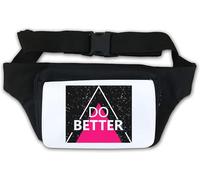 Do Better Faded Pyramid Graphic Waist Bag Fanny Pack White