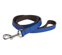 DO & G Leather Collection Dog Lead, Navy Blue | Genuine Leather, Strong Metal Clip, Comfortable Grip, Durable Construction, Suitable for Everyday Walks