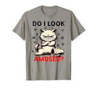 Do I Look Amused Sarcastic Cat Funny Cat & Coffee Cat Themed T-Shirt