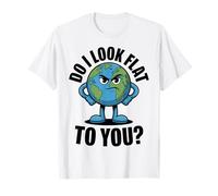 Do I Look Flat to You Funny Retro Round Earth Science Women T-Shirt