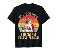 Do i look like a fucking people person Unicorn Vintage Gift T-Shirt