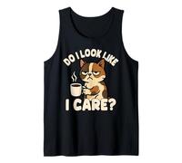 Do I Look Like I Care Cat Coffee Lover Tank Top