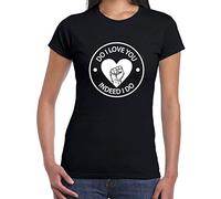 Do I Love You Heart Logo Northern Soul Women's T-Shirt (XL, Black)