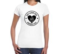 Do I Love You Heart Logo Northern Soul Women's T-Shirt (XXL, White)