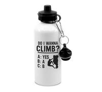 Do I wanna climb? A,B,C choices, rock climbing, climb, climber, water bottle with clip, drinks bottle, drinks cup, water, hydrate