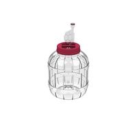 DO IT AT Home DIAH 5L Shatterproof PET Fermenter Jar - Lightweight Glass Alternative for DIY Wine, Beer & Cider - Wide Neck Jar with Airlock & Red Cap - Professional Food-Grade Storage
