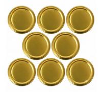 Do It At Home Twist Off Lid 53mm 4 Lug Gold, Premium Metal Glass Jar Replacement Closures Pack, Pasteurisation Safe Food Preservation Caps for Homemade Jams, Honey, Pickles & Chutneys (Set of 48)