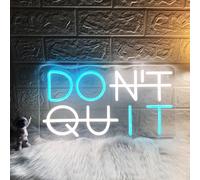 Do It Don't Quit Neon Sign USB Powered with Dimmable Switch for Wall Background Decor Room Decoration, Inspirational Wall Art Office, Bar, Gym, Parties, Events, Birthday Gifts 16.5x9 inches
