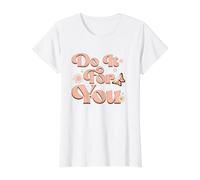 Do It for You Retro Floral Typography Graphic Value Graphic T-Shirt, Women, White, XL