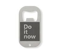 Do It Now Motivational Vertical Lines Graphic Stainless Steel Bottle Opener Silver