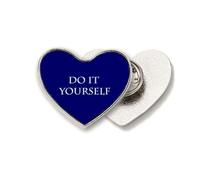 Do It Yourself Self-reliance Heart Metal Pin Brooch Clip Love