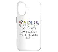 Do Justice Love Mercy Walk Humbly God Micah 6:8 Bible Verse Case for iPhone 17