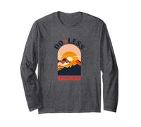 Do Less Hike More Hiking Positive Affirmations Retro Design Long Sleeve T-Shirt
