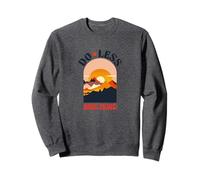 Do Less Hike More Hiking Positive Affirmations Retro Design Sweatshirt