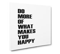 Do More Modern Typography Quote Canvas Print | Gallery Wrapped 30mm Frame Wall Art | 14x14 inches | Ready to Hang | Modern Typography Picture | Living Room Bedroom Lounge Office