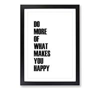Do More Typography Framed Print | A2 Black Framed Wall Art | Ready to Hang | Modern Positive Affirmations Picture | Living Room Bedroom Lounge Office