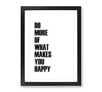 Do More Typography Quote Framed Print | A4 Black Framed Wall Art | Ready to Hang | Modern Positive Affirmations Picture | Living Room Bedroom Lounge Office