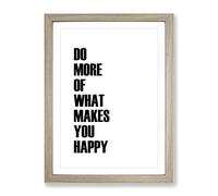 Do More Typography Quote Framed Print | A4 Oak Framed Wall Art | Ready to Hang | Modern Positive Affirmations Picture | Living Room Bedroom Lounge Office